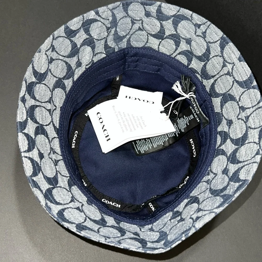 Coach Blue Patterned Men's Hat - Picture 9 of 10